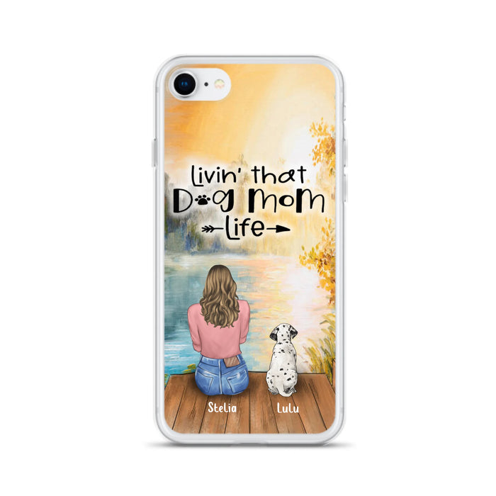 Custom Personalized Dog Mom Phone Case - Gift for Dog Lovers - iPhone & Samsung Case with upto 4 Dogs