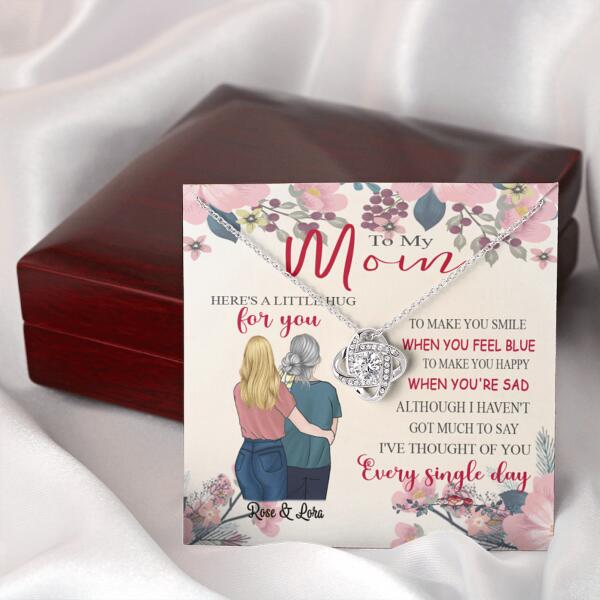 Personalized Message Card Alluring Beauty Love Knot Necklace Jewelry - Best Gift For Mother's Day