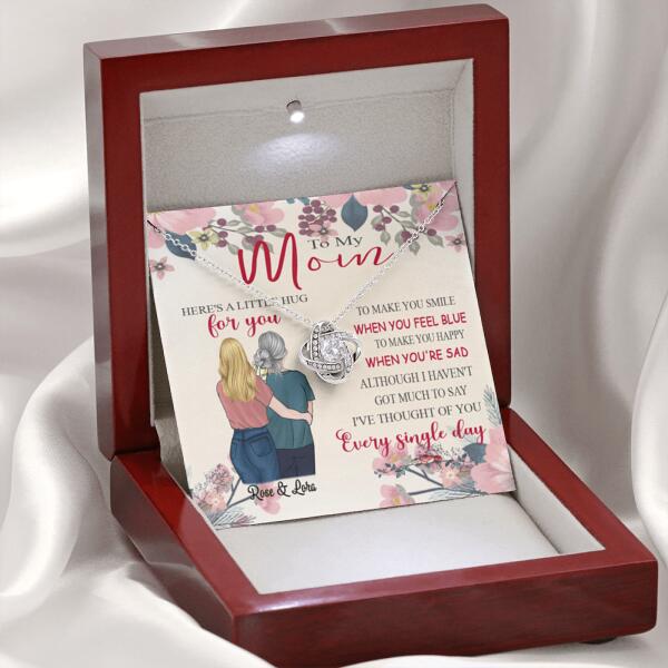 Personalized Message Card Alluring Beauty Love Knot Necklace Jewelry - Best Gift For Mother's Day