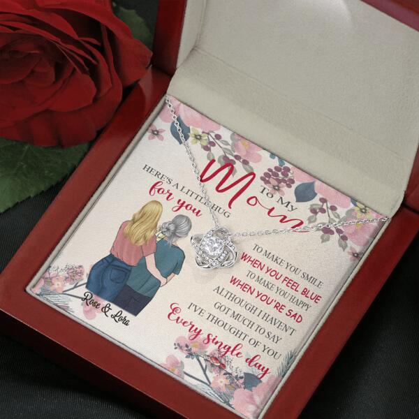 Personalized Message Card Alluring Beauty Love Knot Necklace Jewelry - Best Gift For Mother's Day