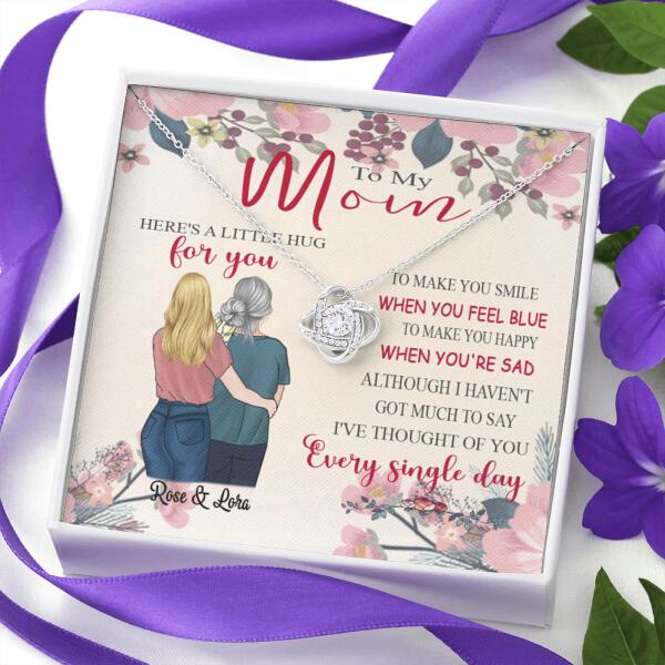 Personalized Message Card Alluring Beauty Love Knot Necklace Jewelry - Best Gift For Mother's Day