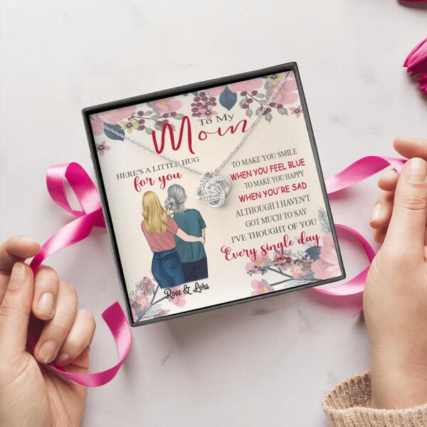 Personalized Message Card Alluring Beauty Love Knot Necklace Jewelry - Best Gift For Mother's Day