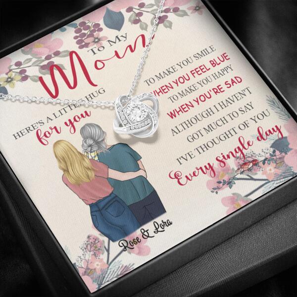 Personalized Message Card Alluring Beauty Love Knot Necklace Jewelry - Best Gift For Mother's Day