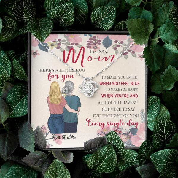 Personalized Message Card Alluring Beauty Love Knot Necklace Jewelry - Best Gift For Mother's Day