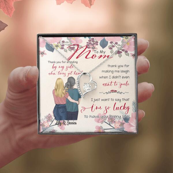 Personalized Message Card Forever Love Necklace Jewelry - Best Gift For Mother's Day - Thank you for standing by my side- IWJMRF