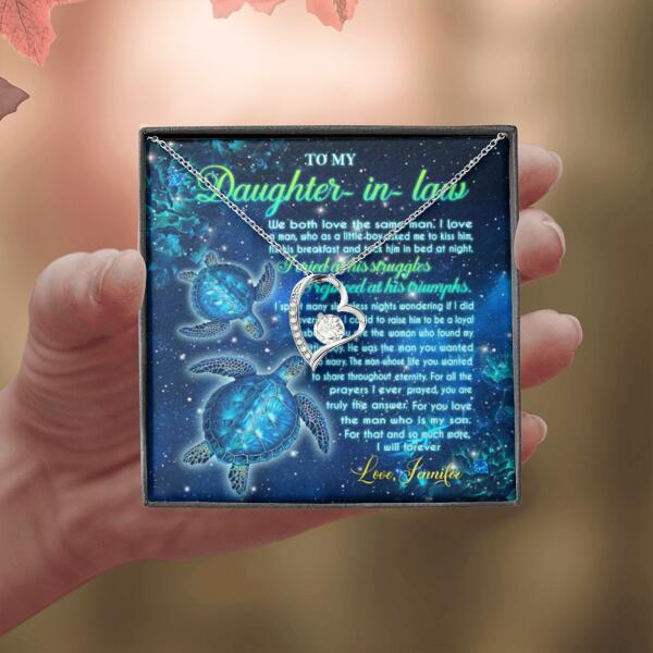 Personalized Forever Love Necklace - Gift Idea For Daughter In-Law - To My Daughter In Law