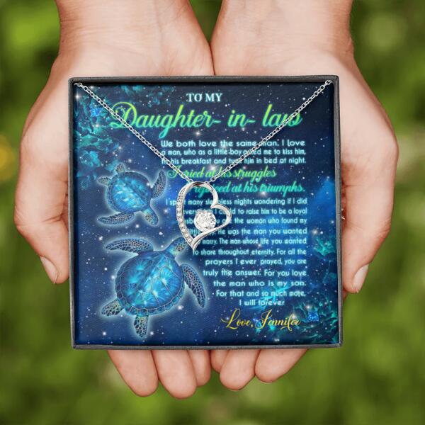 Personalized Forever Love Necklace - Gift Idea For Daughter In-Law - To My Daughter In Law