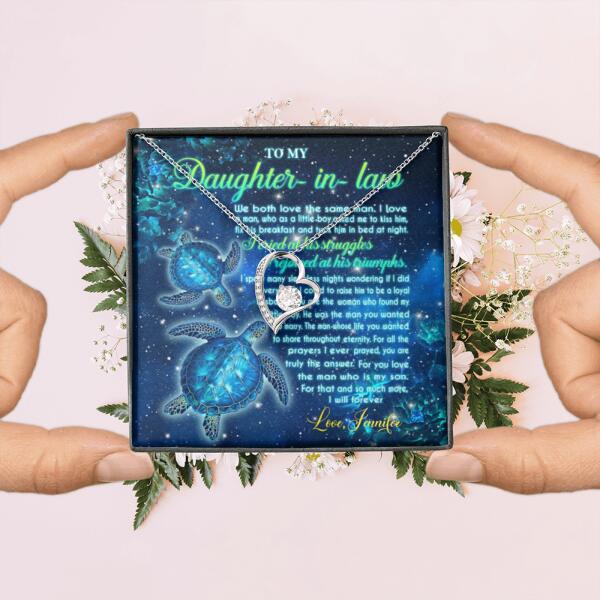 Personalized Forever Love Necklace - Gift Idea For Daughter In-Law - To My Daughter In Law