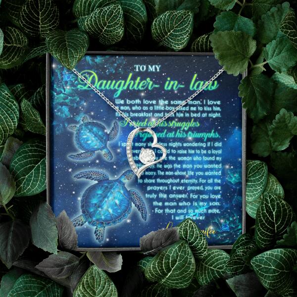 Personalized Forever Love Necklace - Gift Idea For Daughter In-Law - To My Daughter In Law