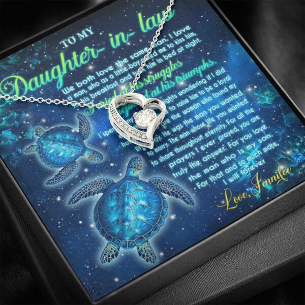 Personalized Forever Love Necklace - Gift Idea For Daughter In-Law - To My Daughter In Law
