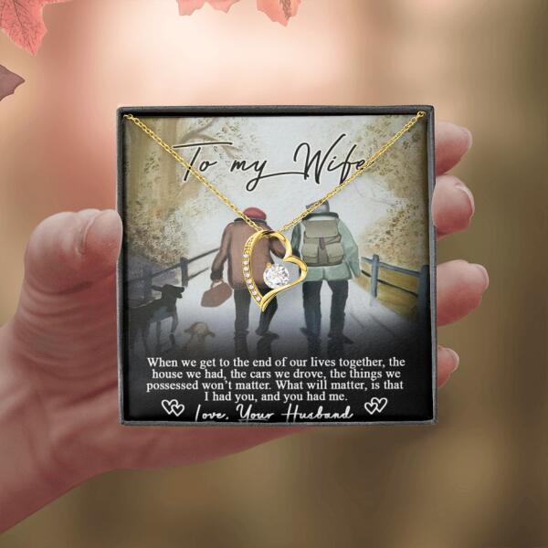 Personalized Couple Forever Love Necklace - Gift For Wife From Husband