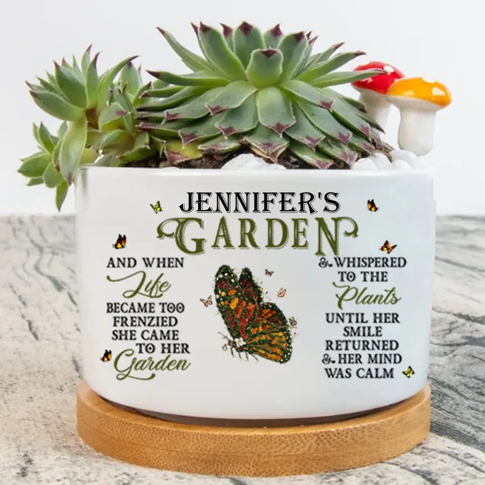 Custom Personalized Plant Pot - Gift Idea For Garden Lovers - Where I Can Lose Myself When I Need To Find Myself