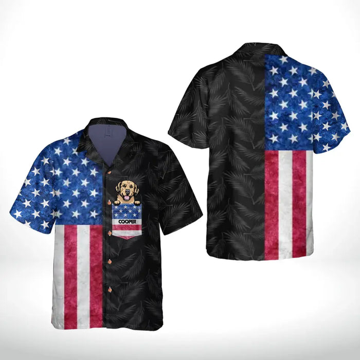 Personalized American Tropical Summer Hawaiian Shirt - Gift Idea For Summer Holiday/Dog Lover
