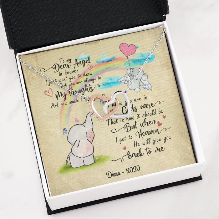 Baby Lost/ Uncarriage/Infant Loss/Stillbirth Jewelry,Message Card - Best Gift For Mother's Day - To My Dear Angel In Heaven - AZBHYU