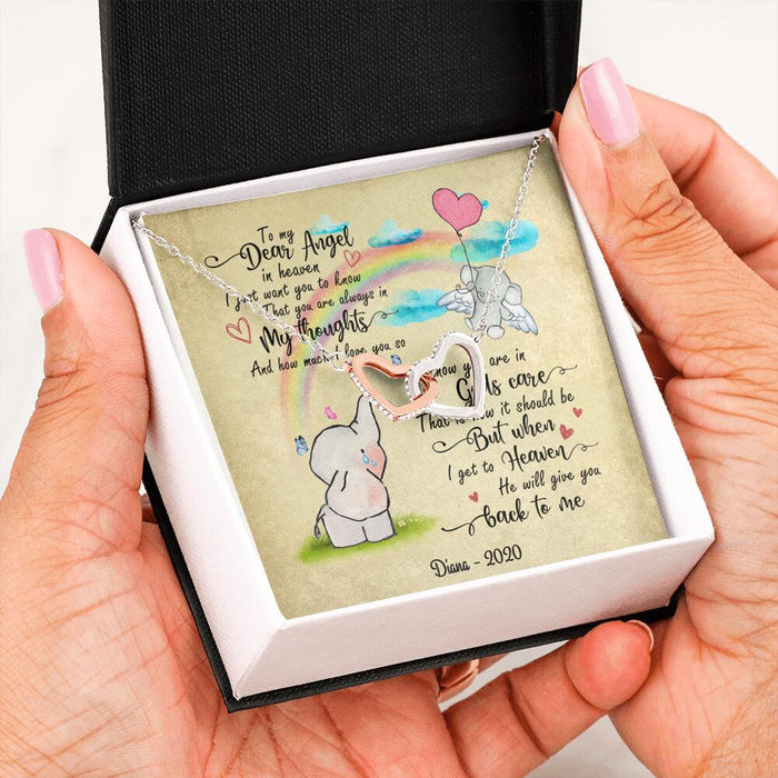 Baby Lost/ Uncarriage/Infant Loss/Stillbirth Jewelry,Message Card - Best Gift For Mother's Day - To My Dear Angel In Heaven - AZBHYU