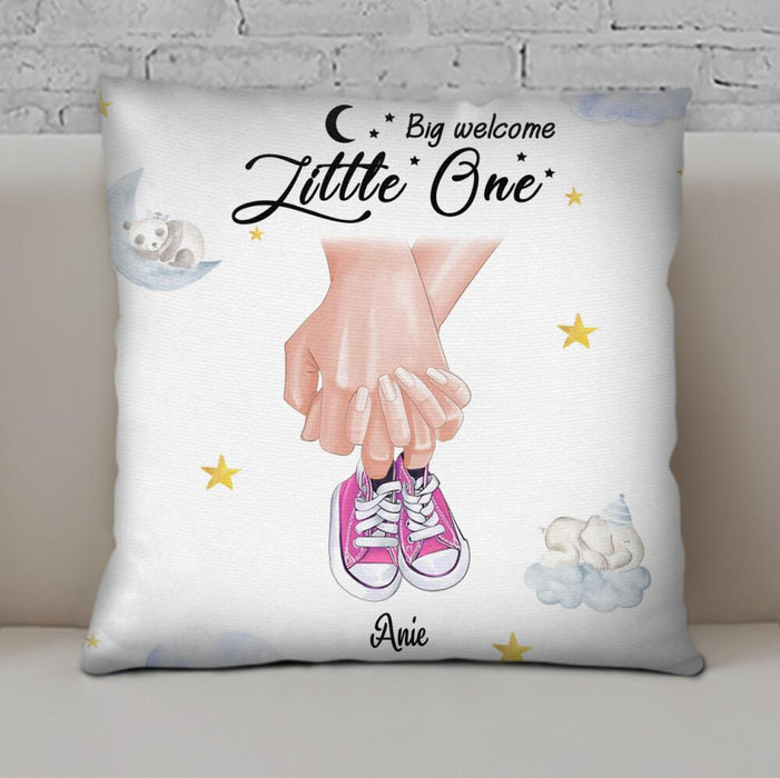 Personalized Pregnant Mom/Baby Shower Pillow - Best Gift for Pregnant Mom - Big Welcome Little One - EG568B