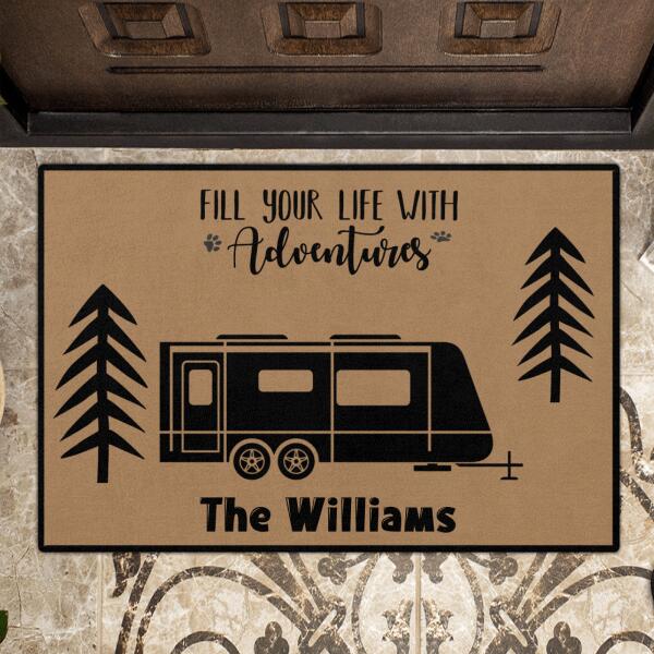 Custom Personalized Camping Doormat - Best Gift for Camping Lovers - Welcome to our campsite - OFAWC7