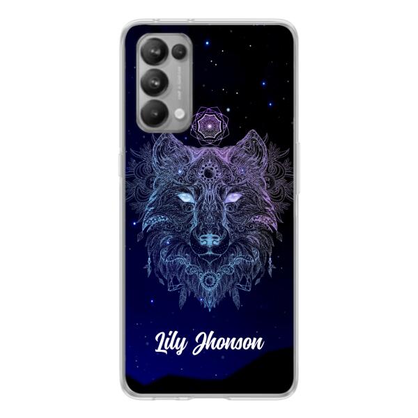 Custom Personalized Wolf Mandala Phone Case - Best Gift For Wolf Lover's - Case For Huawei and Oppo - TOMO90