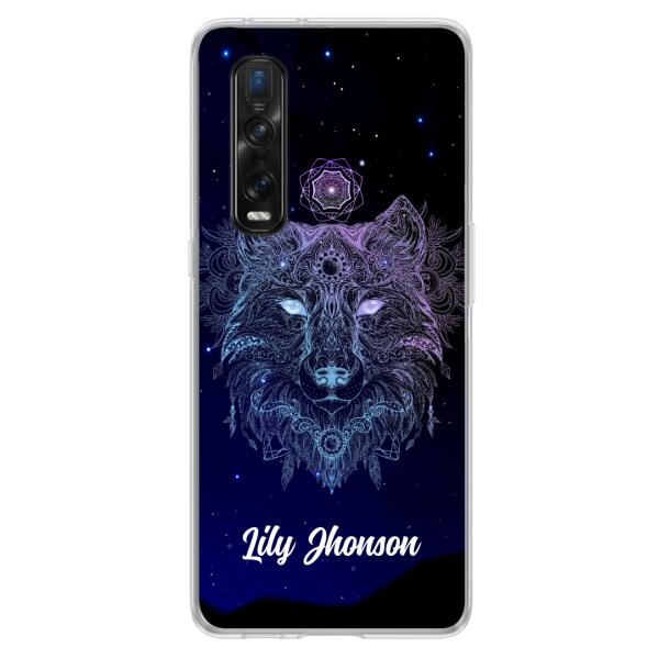 Custom Personalized Wolf Mandala Phone Case - Best Gift For Wolf Lover's - Case For Huawei and Oppo - TOMO90