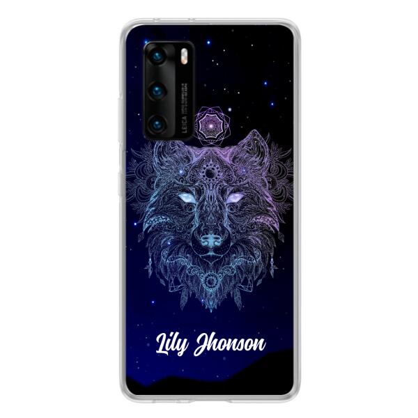 Custom Personalized Wolf Mandala Phone Case - Best Gift For Wolf Lover's - Case For Huawei and Oppo - TOMO90