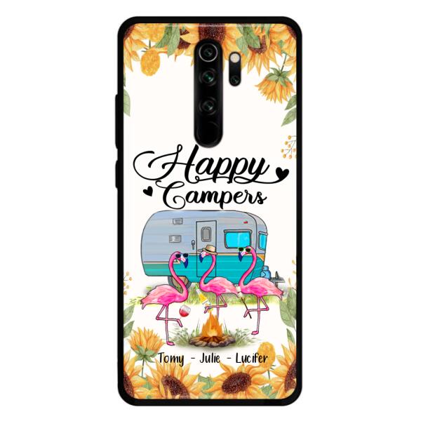 Custom Personalized Camping Flamingo Phone Case - Happy Campers - For Xiaomi, Oppo And Huawei Phone Case - JLDWNZ