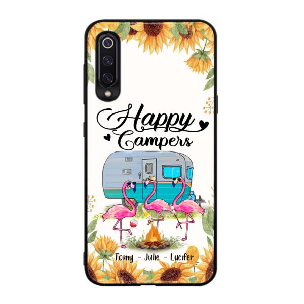 Custom Personalized Camping Flamingo Phone Case - Happy Campers - For Xiaomi, Oppo And Huawei Phone Case - JLDWNZ