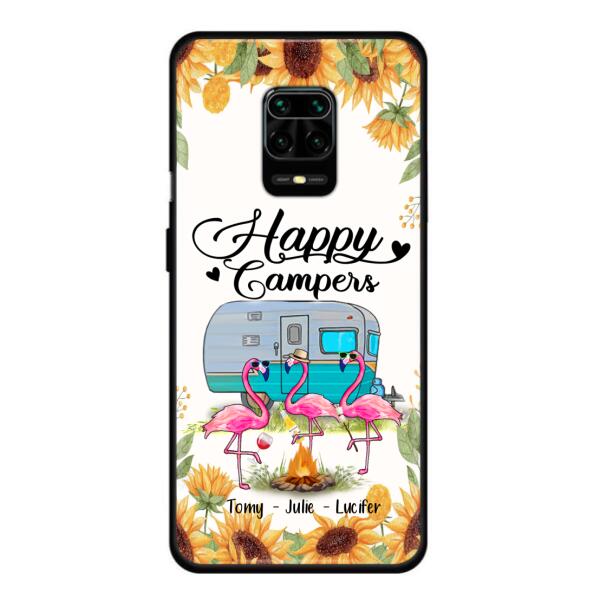 Custom Personalized Camping Flamingo Phone Case - Happy Campers - For Xiaomi, Oppo And Huawei Phone Case - JLDWNZ