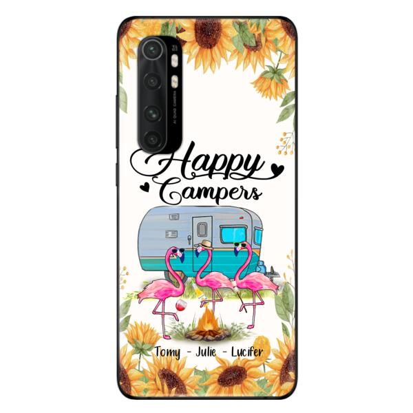 Custom Personalized Camping Flamingo Phone Case - Happy Campers - For Xiaomi, Oppo And Huawei Phone Case - JLDWNZ