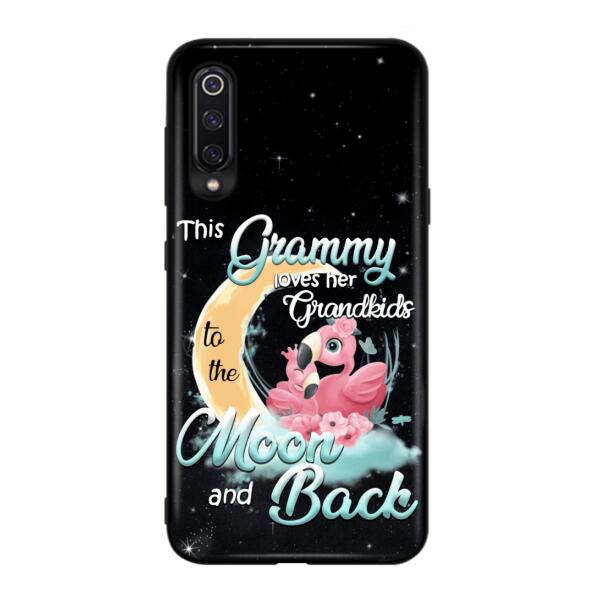 Custom Personalized Grandma Flamingo Phone Case - This Grammy Loves Her Grandkids To The Moon And Back - For Xiaomi, Oppo And Huawei Phone Case - HWDFYR