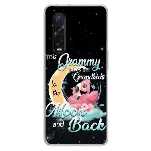 Custom Personalized Grandma Flamingo Phone Case - This Grammy Loves Her Grandkids To The Moon And Back - For Xiaomi, Oppo And Huawei Phone Case - HWDFYR