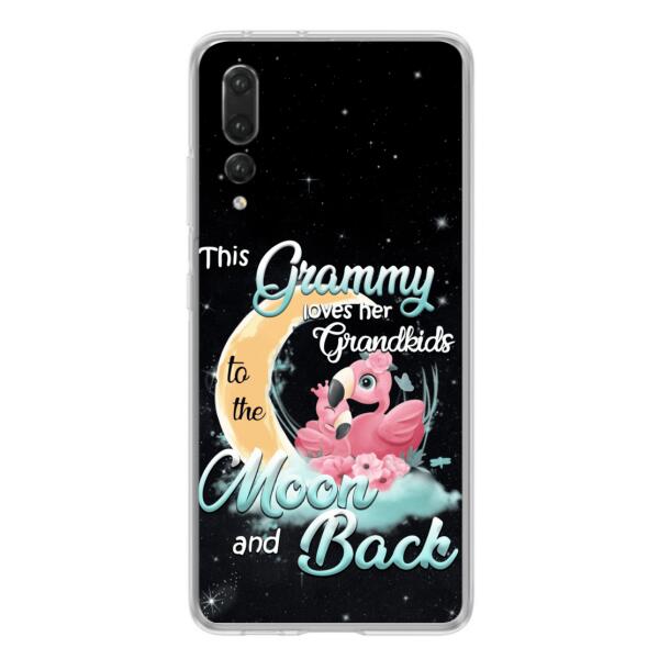 Custom Personalized Grandma Flamingo Phone Case - This Grammy Loves Her Grandkids To The Moon And Back - For Xiaomi, Oppo And Huawei Phone Case - HWDFYR