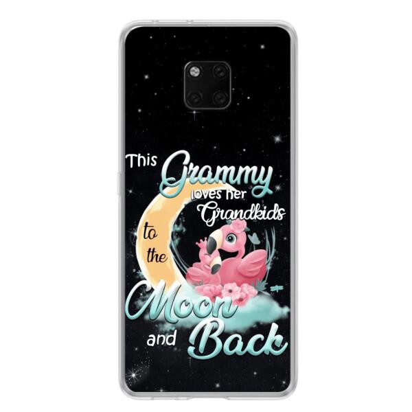 Custom Personalized Grandma Flamingo Phone Case - This Grammy Loves Her Grandkids To The Moon And Back - For Xiaomi, Oppo And Huawei Phone Case - HWDFYR