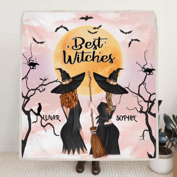 Custom Personalized Witches Quilt/ Fleece Blanket - Halloween Gift For Friends/Wiccan Decor - Best Witches