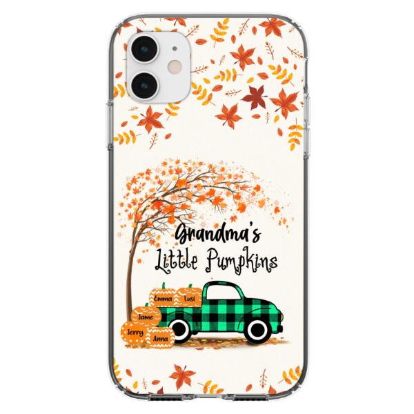 Custom Personalized Autumn Grandma's Pumpkins Phone Case - Gift For Grandma - Grandma's Little Pumpkins - Case For iPhone And Samsung