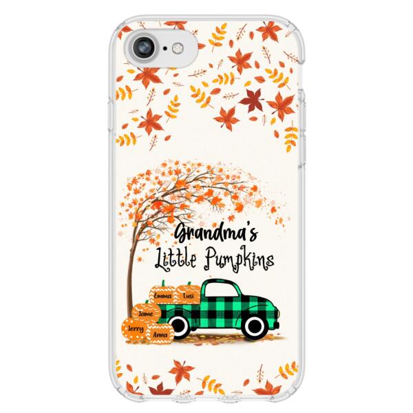 Custom Personalized Autumn Grandma's Pumpkins Phone Case - Gift For Grandma - Grandma's Little Pumpkins - Case For iPhone And Samsung