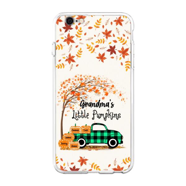 Custom Personalized Autumn Grandma's Pumpkins Phone Case - Gift For Grandma - Grandma's Little Pumpkins - Case For iPhone And Samsung