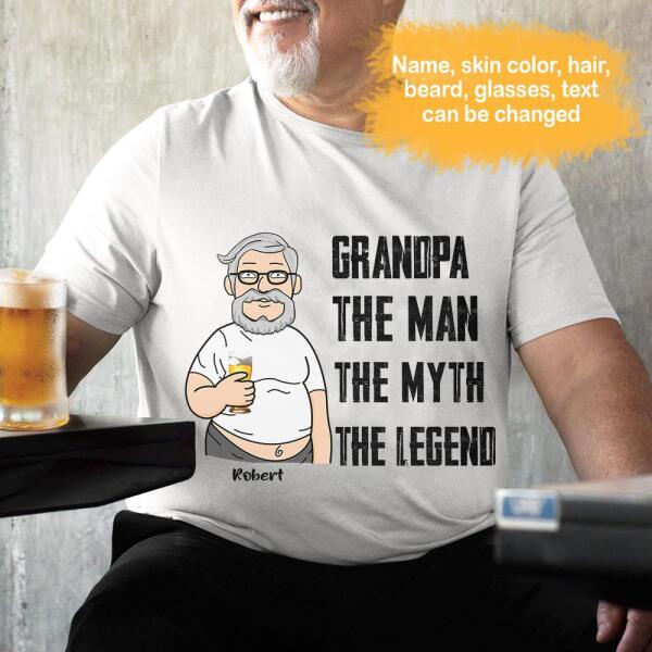 Personalized Dumbass T-shirt - Gift for Grandpa - Grandpa the man the myth the legend - CHYPS5