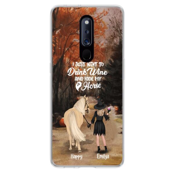 Custom Personalized Horse Witch Phone Case - Halloween Gift For Horse Lover - Drink Wine And Rise My Horse - Case For Xiaomi, Oppo And Huawei- EQRIYV