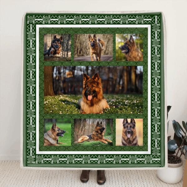 Custom Personalized Photo Collage Dog/Cat Quilt/ Fleece Blanket - Best Gift For Dog/Cat Lover