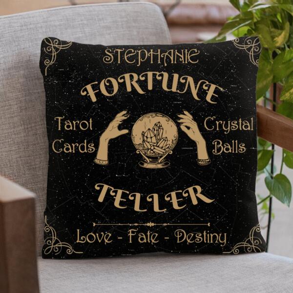 Custom Personalized Tarot Reader Pillow Cover - Best Gift For Tarot Lovers - Love Fate Destiny