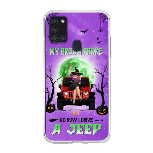 Custom Personalized Off - Road Witch Phone Case - Halloween Gift For Girl - My Broom Broke - Case For Iphone/Samsung