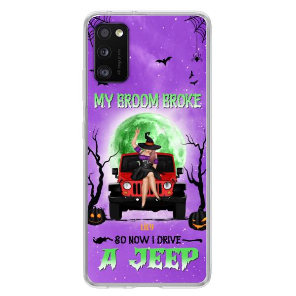 Custom Personalized Off - Road Witch Phone Case - Halloween Gift For Girl - My Broom Broke - Case For Iphone/Samsung