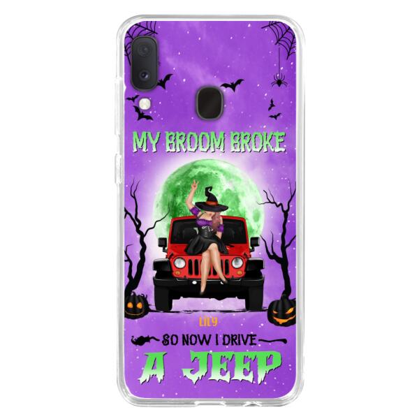 Custom Personalized Off - Road Witch Phone Case - Halloween Gift For Girl - My Broom Broke - Case For Iphone/Samsung