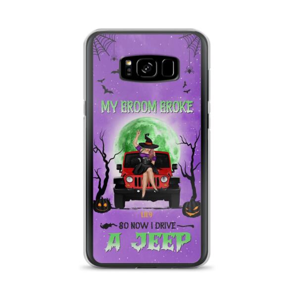 Custom Personalized Off - Road Witch Phone Case - Halloween Gift For Girl - My Broom Broke - Case For Iphone/Samsung