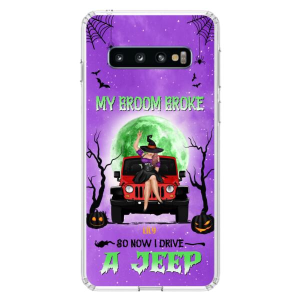 Custom Personalized Off - Road Witch Phone Case - Halloween Gift For Girl - My Broom Broke - Case For Iphone/Samsung