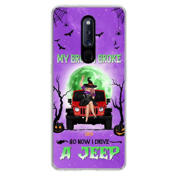 Custom Personalized Off - Road Witch Phone Case - Halloween Gift For Girl - My Broom Broke - Case For Xiaomi, Oppo & Huawei