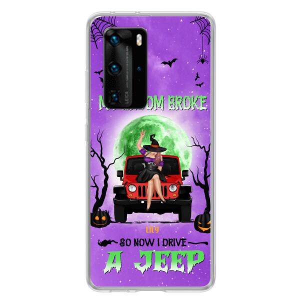 Custom Personalized Off - Road Witch Phone Case - Halloween Gift For Girl - My Broom Broke - Case For Xiaomi, Oppo & Huawei