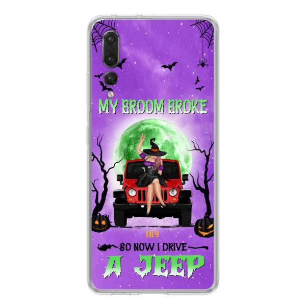 Custom Personalized Off - Road Witch Phone Case - Halloween Gift For Girl - My Broom Broke - Case For Xiaomi, Oppo & Huawei