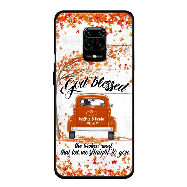 Custom Personalized Couple Phone Case - Best Gift For Couple - God Blessed The Broken Road That Led Me Straight To You - Case For Xiaomi, Oppo And Huawei