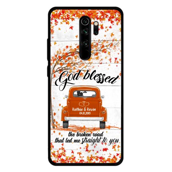 Custom Personalized Couple Phone Case - Best Gift For Couple - God Blessed The Broken Road That Led Me Straight To You - Case For Xiaomi, Oppo And Huawei